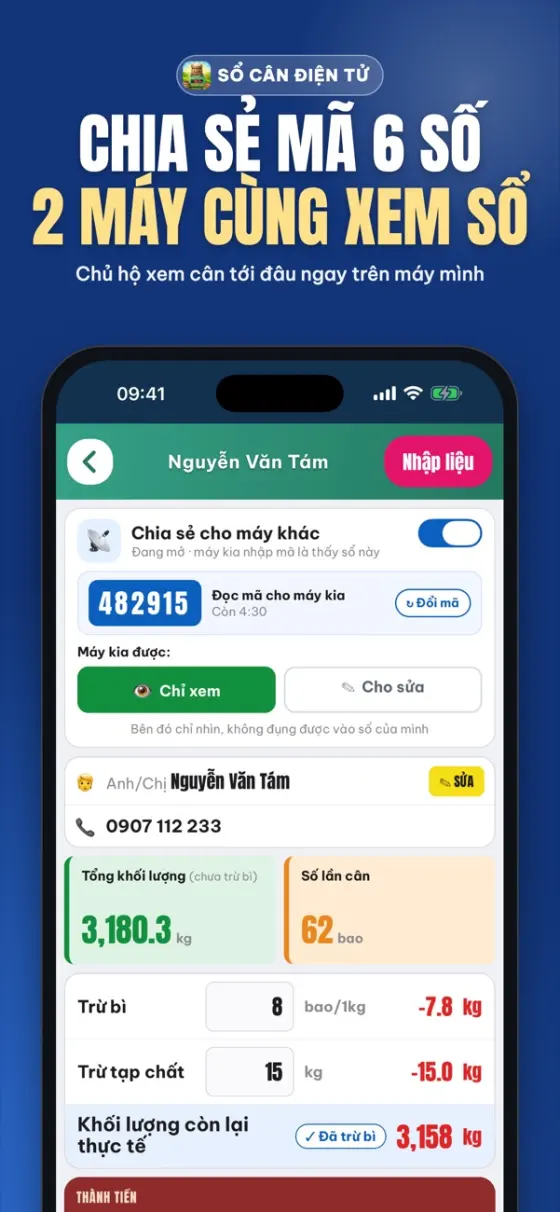 Chia sẻ sổ cân bằng mã 6 số cho máy thứ hai cùng xem